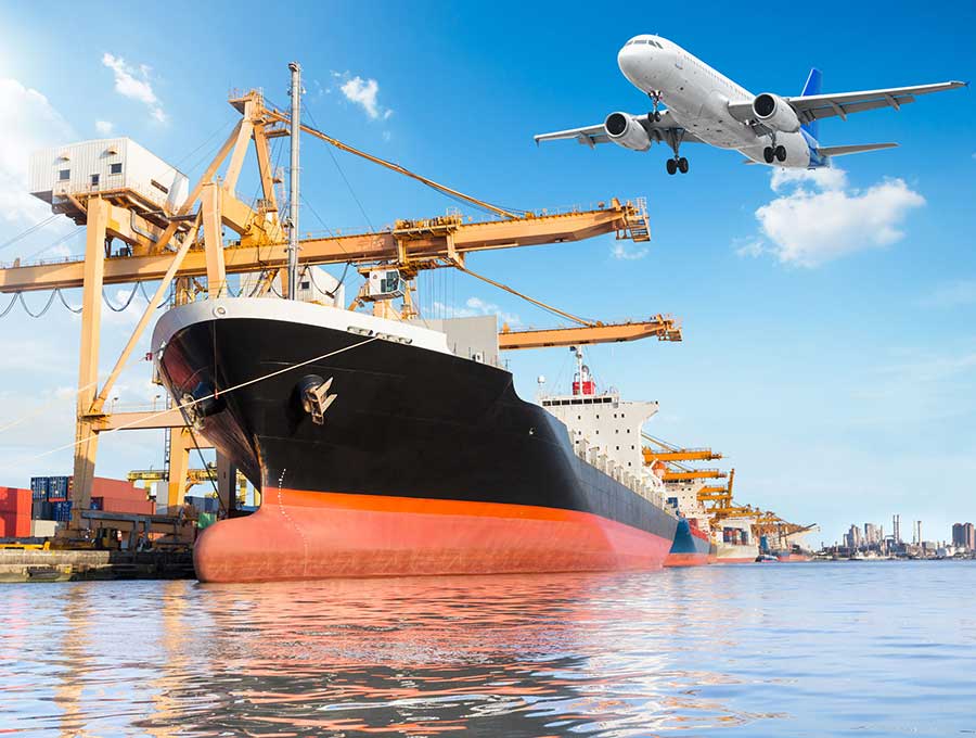 Choosing between sea freight and air freight when moving overseas